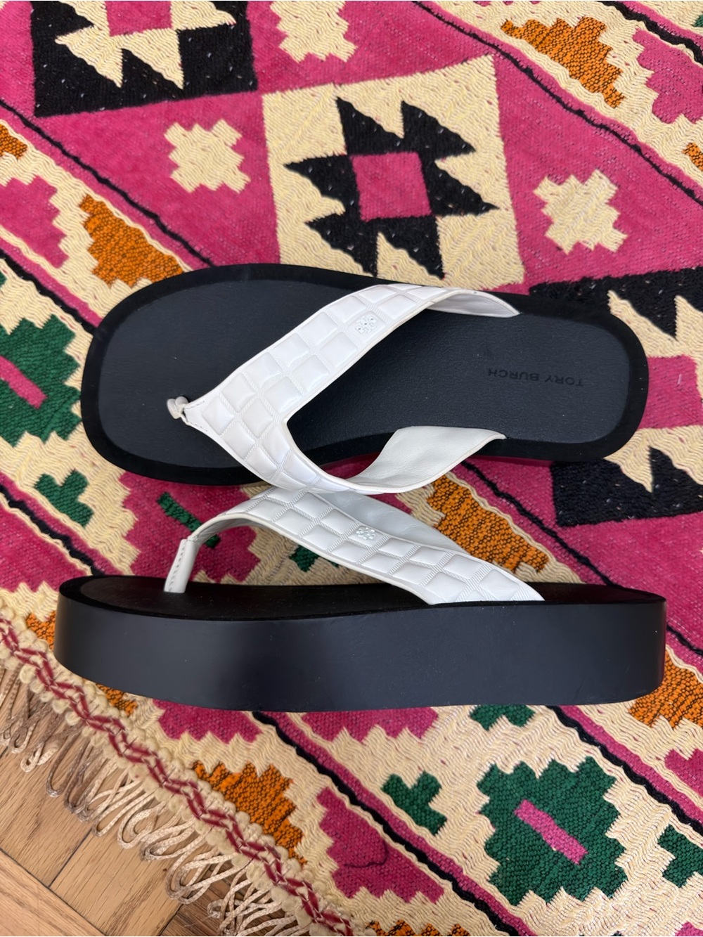 New Tory Burch Platform Flip Flops